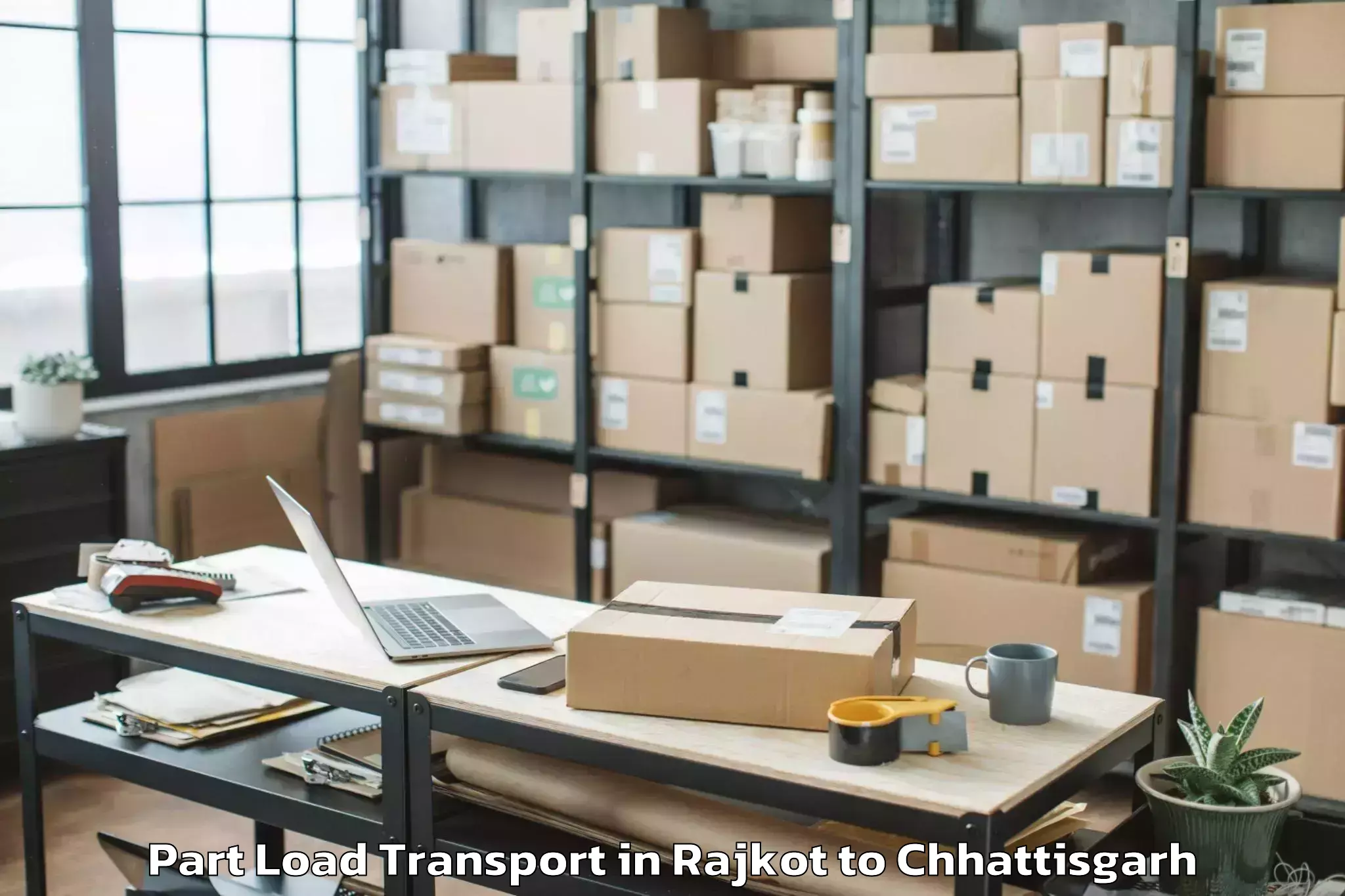 Quality Rajkot to Saraipali Part Load Transport